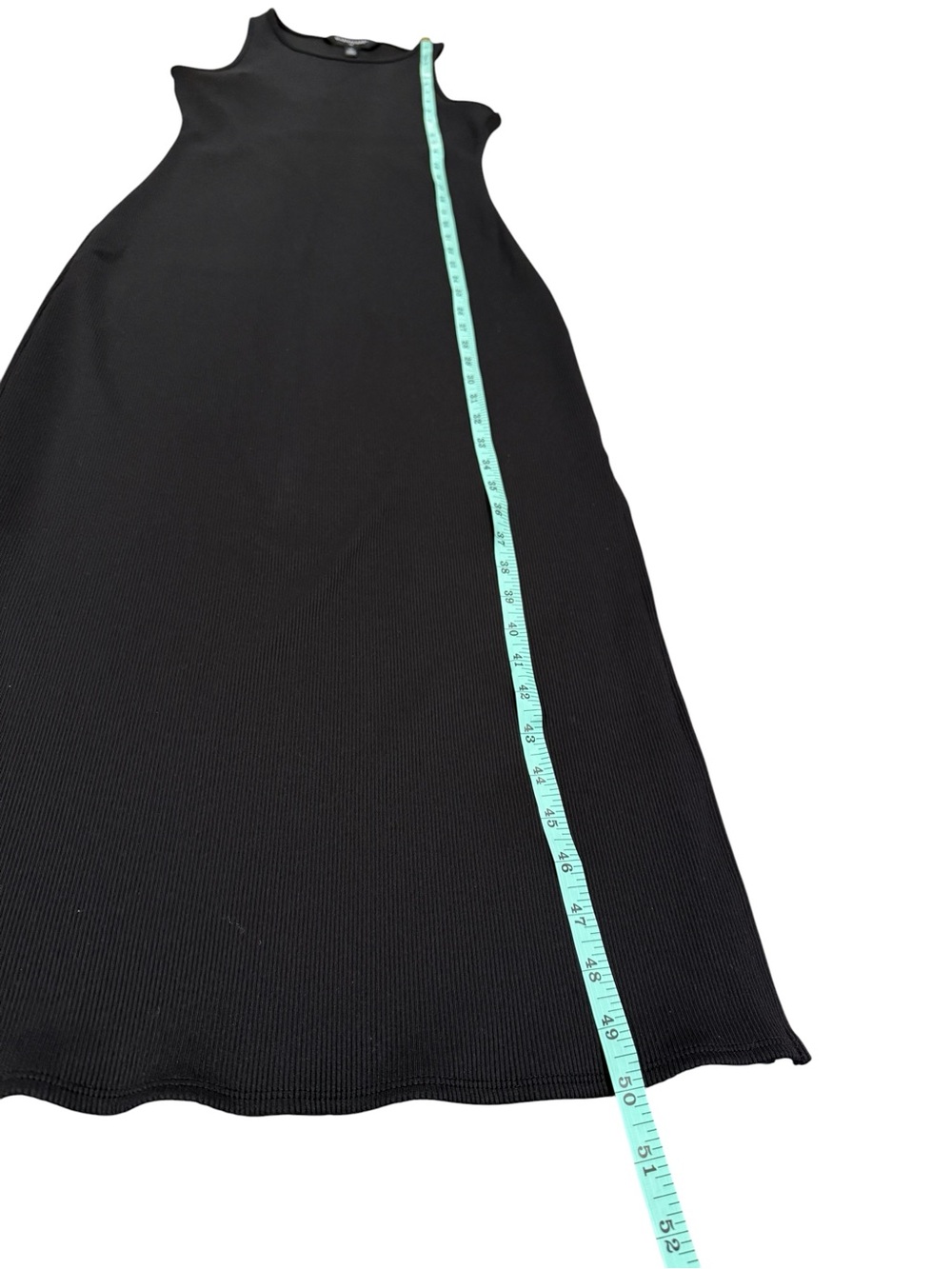 WHBM Forme Rib Sleeveless Midi Dress in Black - Picture 6 of 10